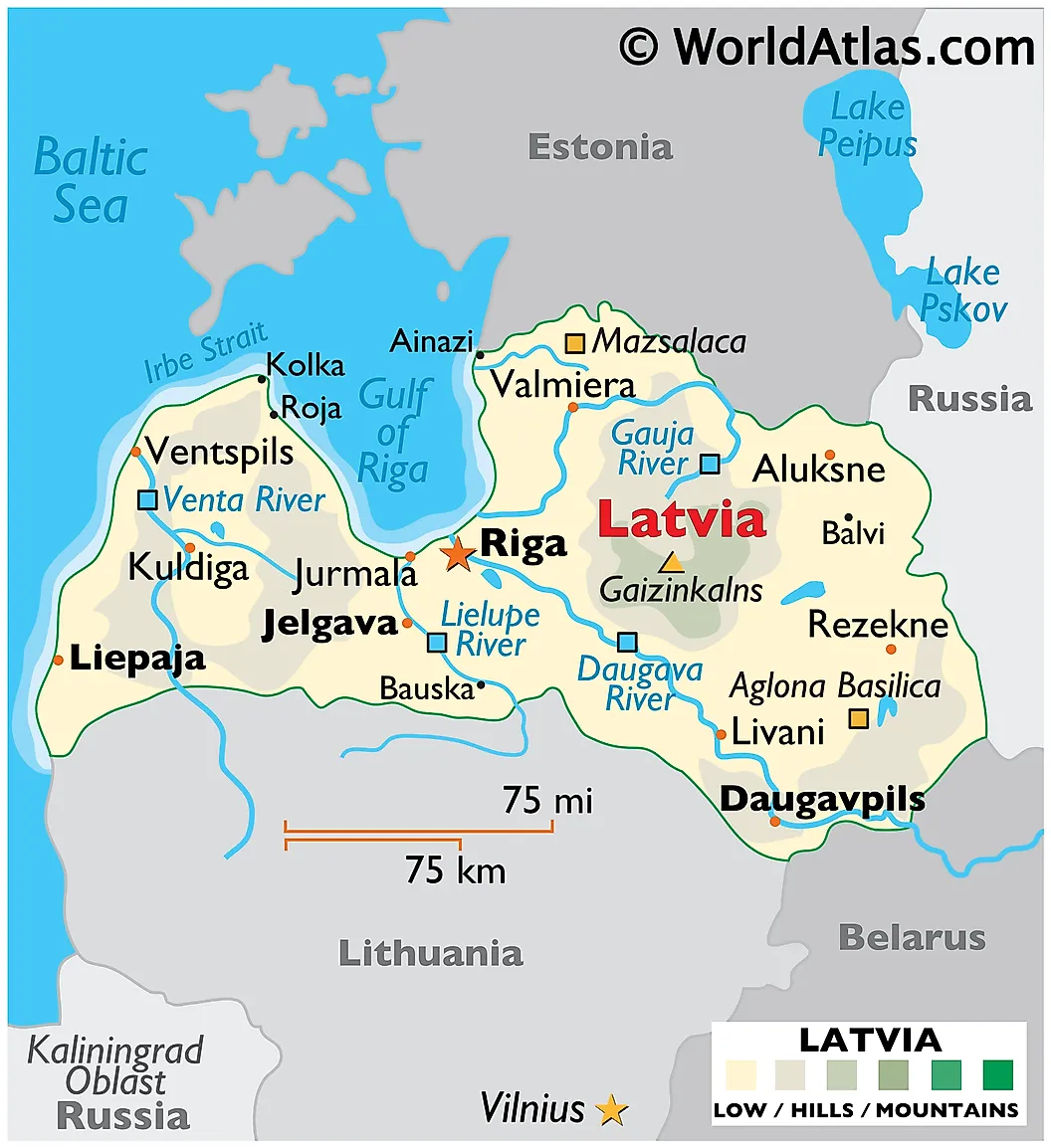 Map of Latvia
